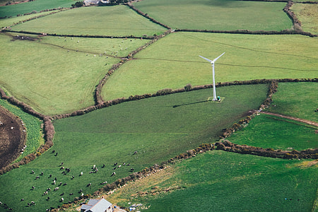 white windmill on green grass field during daytime thumbnail