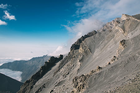 aerial photography of gray mountain thumbnail