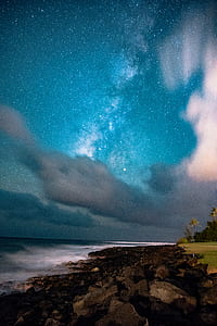 seashore under starry night thumbnail
