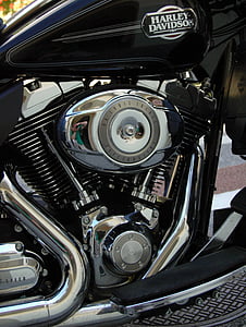 close-up photo of black Harley-Davidson motorcycle thumbnail