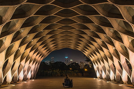 person sits inside tunnel thumbnail