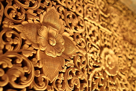 brown floral embossed decor thumbnail