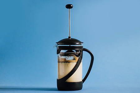 black and silver coffee press thumbnail