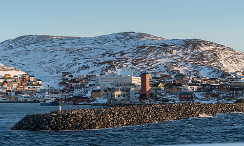 sea, landscape, sky, houses thumbnail