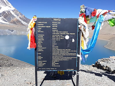 Helpful sign at Tilicho Lake in Nepal thumbnail