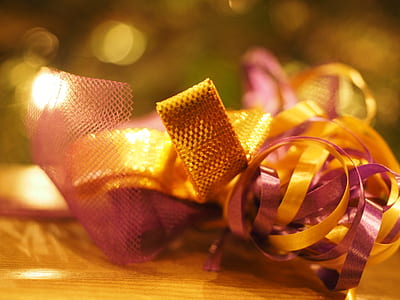 close-up photo of yellow gift wrap thumbnail