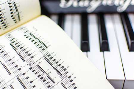 focus photo of music note pad thumbnail