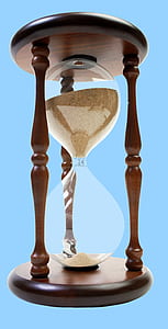 brown wooden framed sand hourglass thumbnail