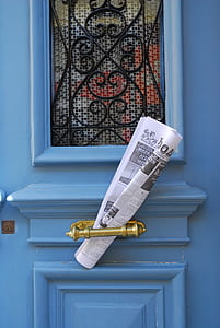 magazine paper on brass handle thumbnail