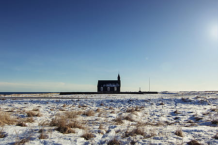 black house on white land thumbnail