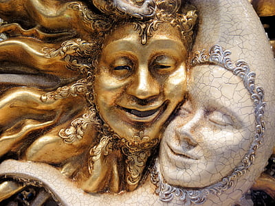 sun and half-moon statuette thumbnail