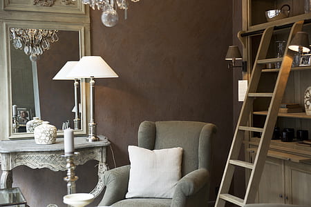 house, lamp, ladder, home thumbnail