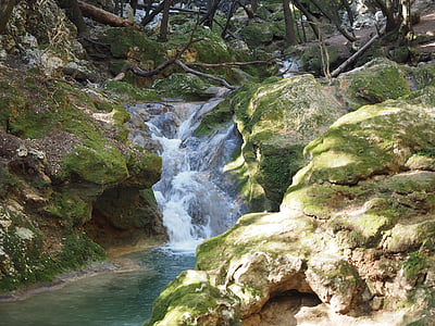 stream between rocks with moss thumbnail