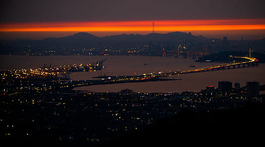 aerial view photography of city during night time thumbnail