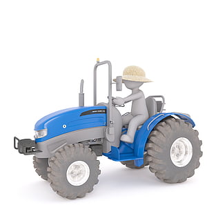 blue tractor toy thumbnail