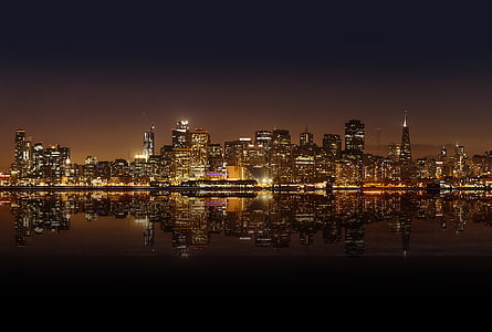 view of cityscape during nighttime thumbnail