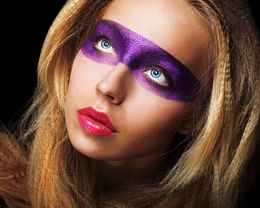 portrait of woman wearing pink lipstick thumbnail