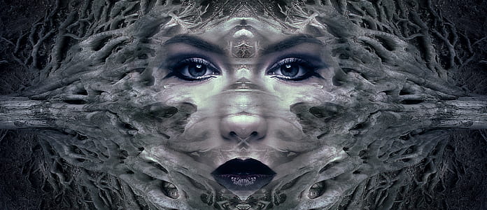 illusion photography on woman's face thumbnail