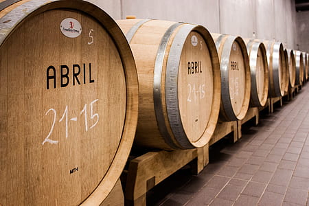 brown wooden wine barrels thumbnail