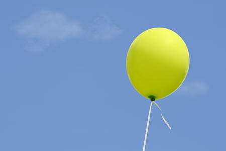 green balloon floating in the sky thumbnail