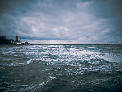 sea waves at dusk thumbnail