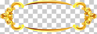 Xiangyun County, simple golden frame, yellow frame PNG clipart