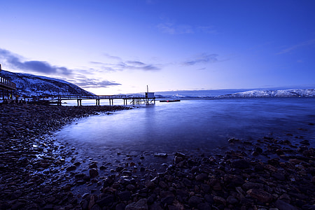 bridge near mountain photo thumbnail