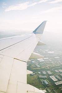 white airplane flying on air thumbnail