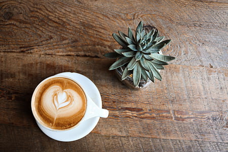 cappuccino art on table thumbnail