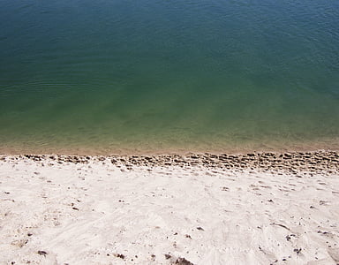 body of water beside white sand thumbnail