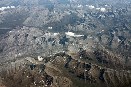 aerial photography of brown mountains thumbnail