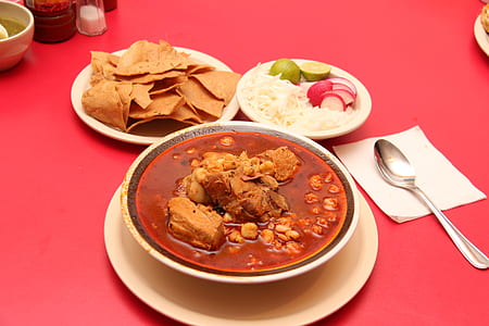 plate of chips and soup thumbnail
