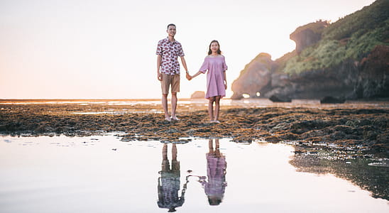Portrait Photography of Man and Woman Holding Hands thumbnail