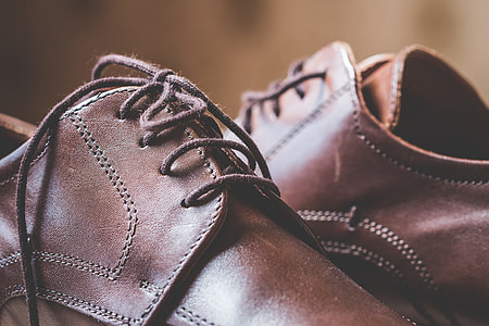 Brown Leather Shoes Shoelaces Close Up #2 thumbnail
