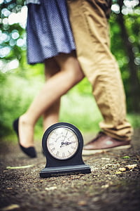 black and white wooden mantle clock thumbnail