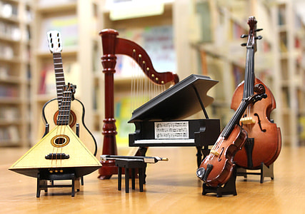 macro shot photography of assorted music instruments miniature thumbnail