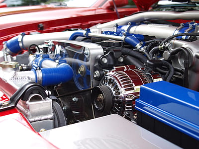blue and chrome engine bay thumbnail