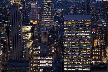 high angle photography of high-rise buildings thumbnail