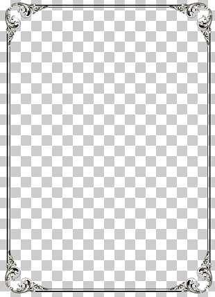 Microsoft Word Template , Black Border Frame File, black photo frame PNG clipart