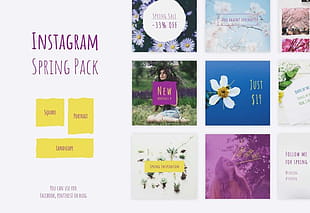 Instagram Spring Pack Freebie psd file
