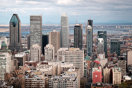 Skyline and Skyscrapers of Montreal, Quebec, Canada thumbnail