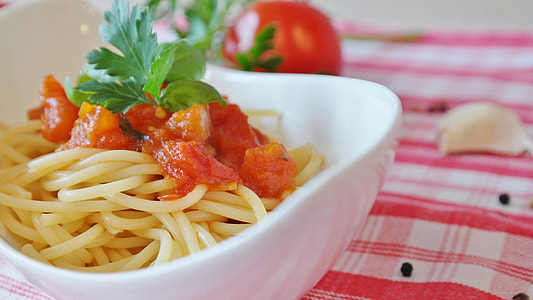 pasta on white ceramic bowl thumbnail