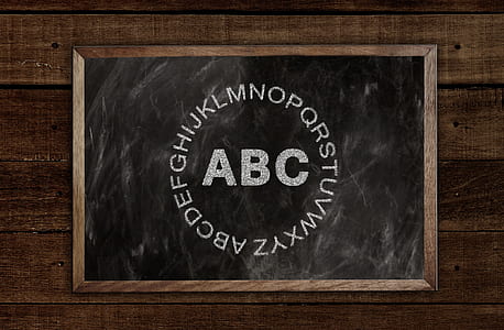 black and brown chalkboard with alphabet thumbnail