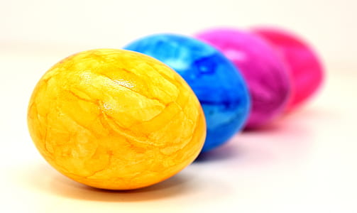 four assorted-color gemstones with white background thumbnail