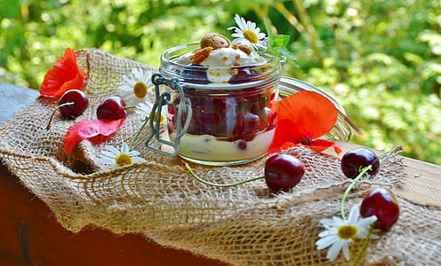 clear glass jar with fruits thumbnail