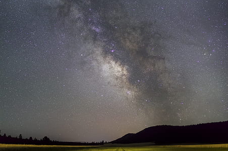 silhouette of mountain under milky way thumbnail