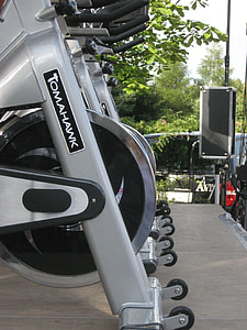 gray and black Tomahawk stationary bikes thumbnail