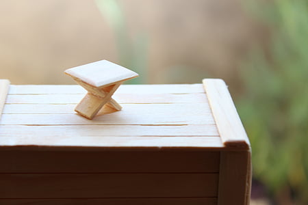 miniature brown wooden table thumbnail
