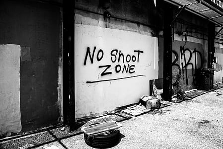 grayscale photography of printed wall thumbnail