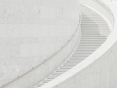 white concrete stairs at daytime thumbnail